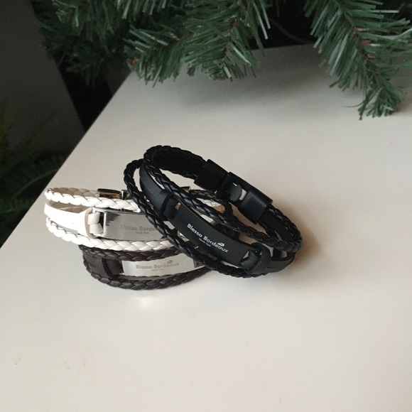 Unisex Braided Leather Bracelet -Brown - Picture 3 of 5